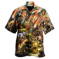 Hawaiian Shirt / Adults / S Dinosaur Perish Life With Fire - Hawaiian Shirt - Reefox