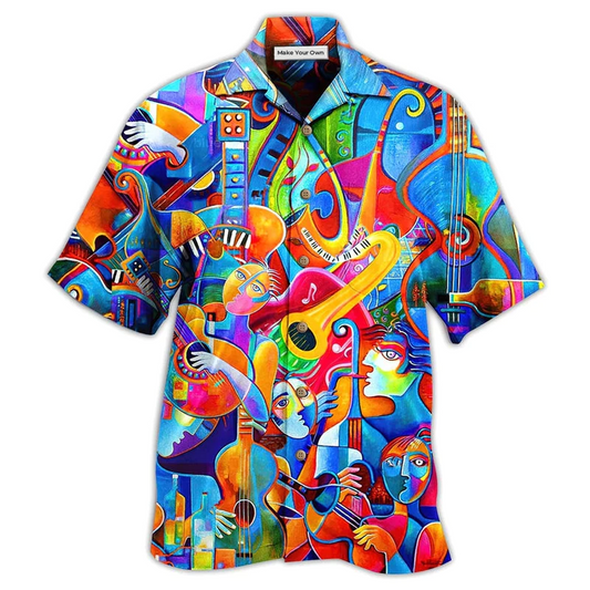 Hawaiian Shirt / Adults / S Music Fullcolor Style - Hawaiian Shirt - Reefox