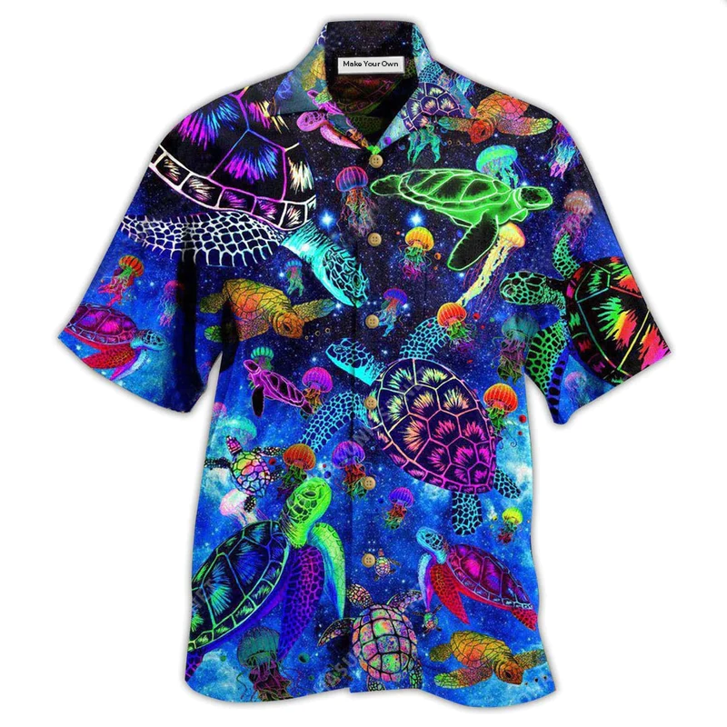 Hawaiian Shirt / Adults / S Turtle Amazing Sea Glowing - Hawaiian Shirt - Reefox