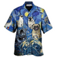 Hawaiian Shirt / Adults / S Pug Dog Cute Starry Night - Hawaiian Shirt - Reefox