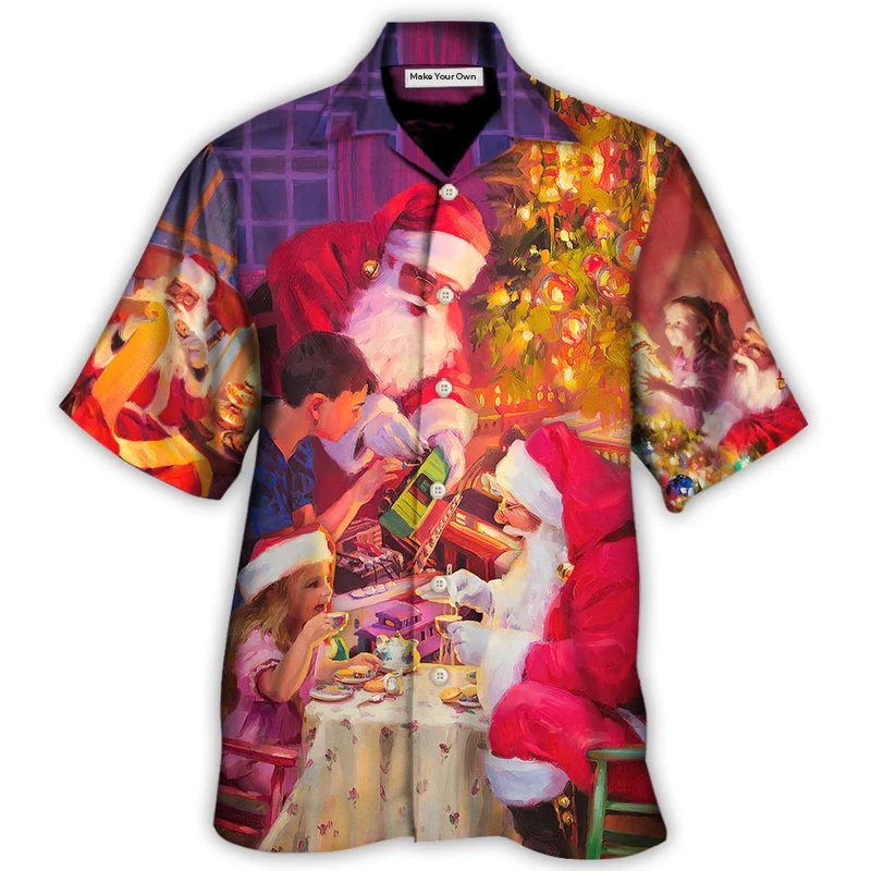Hawaiian Shirt / Adults / S Christmas Santa Claus Story Light Art Style - Hawaiian Shirt - Reefox