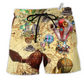 Beach Short / Adults / S Air Balloon Fly High Fly Far With Air Balloon Steampunk - Beach Short Reefox - Owls Matrix LTD