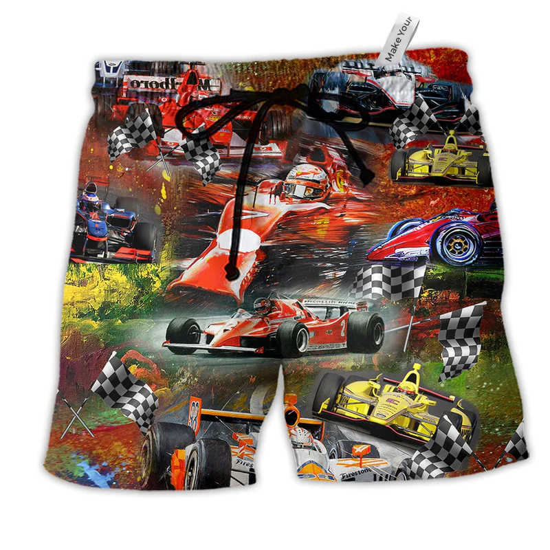 Beach Short / Adults / S Racing Life Is Better At The Race - Beach Short Reefox - Owls Matrix LTD