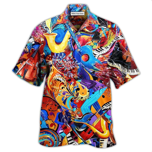 Hawaiian Shirt / Adults / S Music Is A Journey - Hawaiian Shirt - Reefox