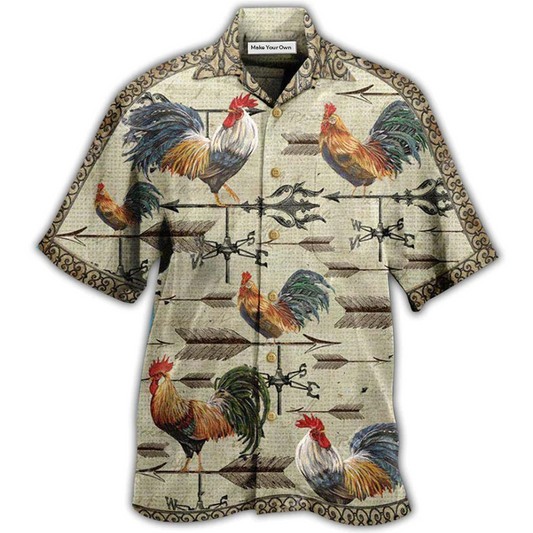 Hawaiian Shirt / Adults / S Chicken Find A Way Or Make One Weathervane Rooster - Hawaiian Shirt - Reefox