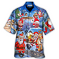 Hawaiian Shirt / Adults / S Christmas Santa Claus Drunk Beer Troll Happy Xmas - Hawaiian Shirt - Reefox