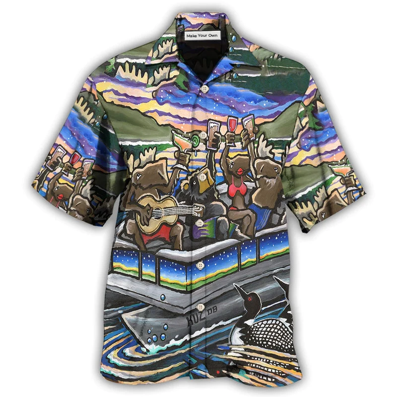 Hawaiian Shirt / Adults / S Pontoon Summer Vibes Party - Hawaiian shirt - Reefox