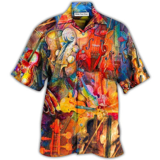 Hawaiian Shirt / Adults / S Violin Music Is My Soul Mix Color - Hawaiian Shirt - Reefox