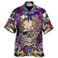 Hawaiian Shirt / Adults / S Mushroom Crazy Bright Magic Psychedelic Skull - Hawaiian Shirt - Reefox