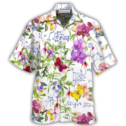 Hawaiian Shirt / Adults / S Math Floral Lovely Style - Hawaiian Shirt - Reefox