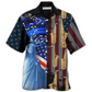 Hawaiian Shirt / Adults / S Saxophone Music USA Flag Independence Day - Hawaiian Shirt - Reefox