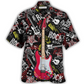 Hawaiian Shirt / Adults / S Guitar Rock Soul Merry Christmas Happy - Hawaiian Shirt - Reefox