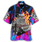 Hawaiian Shirt / Adults / S Hot Rod Fire Love Life - Hawaiian Shirt - Reefox
