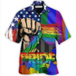 Hawaiian Shirt / Adults / S LGBT Hand Love Is Love - Hawaiian Shirt - Reefox