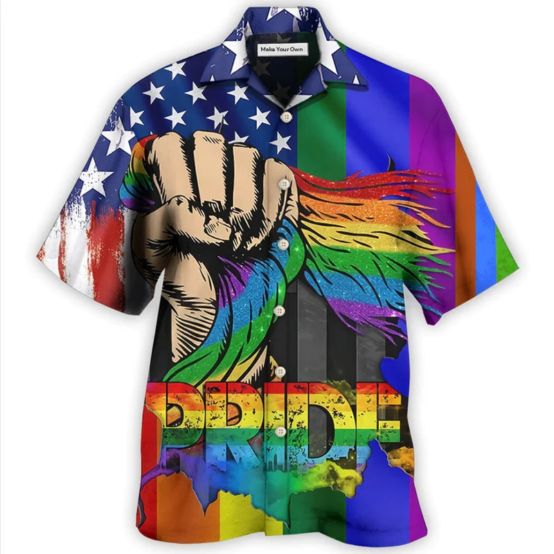 Hawaiian Shirt / Adults / S LGBT Hand Love Is Love - Hawaiian Shirt - Reefox