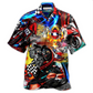 Hawaiian Shirt / Adults / S Motorcycle Race The Rain Ride The Wind - Hawaiian Shirt - Reefox