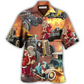 Hawaiian Shirt / Adults / S Hot Rod Santa's Hot Rod Is On Fire - Hawaiian Shirt - Reefox