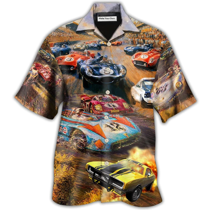Hawaiian Shirt / Adults / S Car Racing Fast Style - Hawaiian Shirt - Reefox