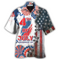 Hawaiian Shirt / Adults / S America Independence Day Happy Day - Hawaiian Shirt - Reefox