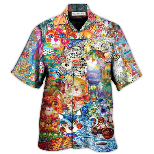 Hawaiian Shirt / Adults / S Cat All You Need Is Love And A Cat - Hawaiian Shirt - Reefox