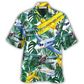 Hawaiian Shirt / Adults / S Airplane Tropical Leaf Wish Right Now - Hawaiian Shirt - Reefox