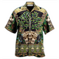 Hawaiian Shirt / Adults / S Skull Trees Style Love Green Cool - Hawaiian Shirt - Reefox