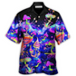 Hawaiian Shirt / Adults / S Hippie Mushroom Galaxy Neon Colorful Art - Hawaiian Shirt - Reefox
