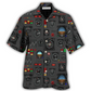 Hawaiian Shirt / Adults / S Pilot Watch Airplane Instrument Panel With Black Style - Hawaiian shirt - Reefox