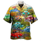 Hawaiian Shirt / Adults / S Car Pickup Trucks This Is How I Roll In Flower Field - Hawaiian Shirt - Reefox