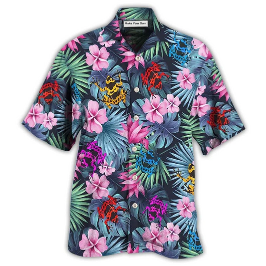 Hawaiian Shirt / Adults / S Frog Tropical Summer Vibes - Hawaiian Shirt - Reefox