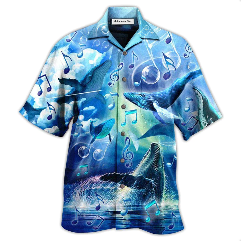 Hawaiian Shirt / Adults / S Whale Dancing In The Melody Of The Blue Sea - Hawaiian Shirt - Reefox
