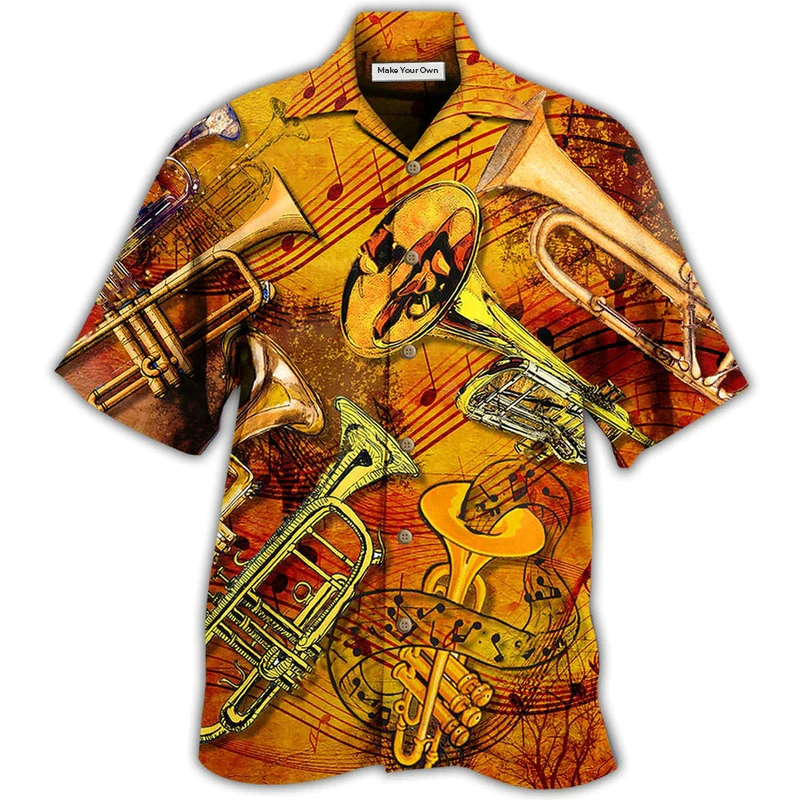 Hawaiian Shirt / Adults / S Saxophone Music Happiness Amazing - Hawaiian Shirt - Reefox