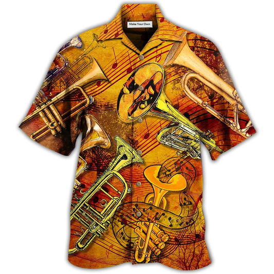 Hawaiian Shirt / Adults / S Saxophone Music Happiness Amazing - Hawaiian Shirt - Reefox