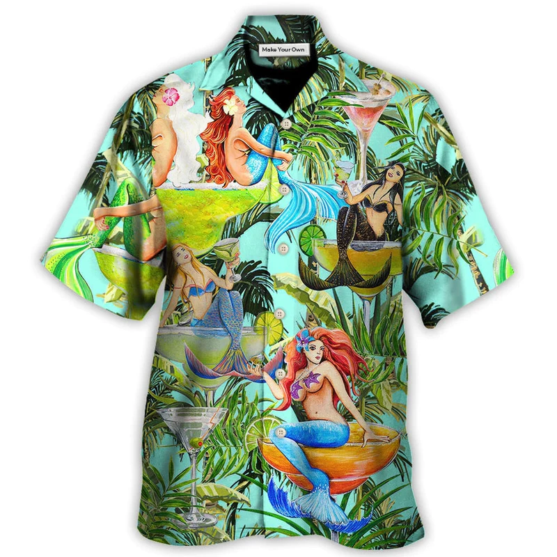 Cocktail And Mermaid Fantasy Beautiful Tropical - Hawaiian Shirt - Reefox