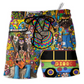 Beach Short / Adults / S Hippie Flower Wild Heart Hippie Soul - Beach Short Reefox - Owls Matrix LTD