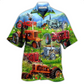 Hawaiian Shirt / Adults / S Tractor Real Men Drive Tractors - Hawaiian Shirt - Reefox