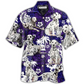 Hawaiian Shirt / Adults / S Dalmatian Dog Lover Tropical Life Purple - Hawaiian Shirt - Reefox