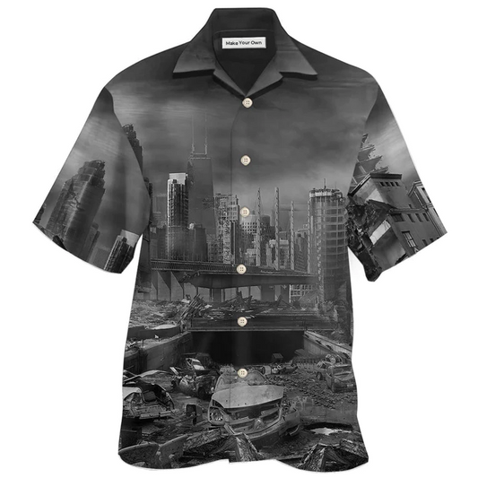 Hawaiian Shirt / Adults / S Earthquake I Survived An Earthquake With Dark Style - Hawaiian Shirt - Reefox