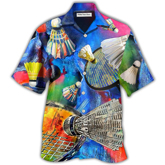 Hawaiian Shirt / Adults / S Badminton Style Colorful - Hawaiian Shirt - Reefox