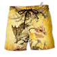 Beach Short / Adults / S Dragon Skull Love Amazing Life - Beach Short Reefox - Owls Matrix LTD