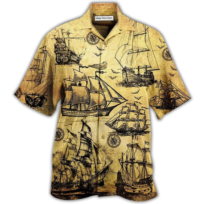 Hawaiian Shirt / Adults / S Sailing I Plan To Go Sailing Vintage Sail - Hawaiian Shirt - Reefox