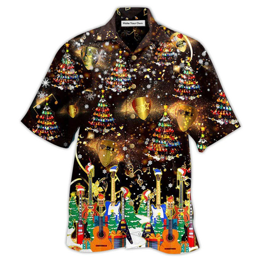 Hawaiian Shirt / Adults / S Christmas Yes I Speak Amazing Guitar - Hawaiian Shirt - Reefox