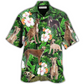 Hawaiian Shirt / Adults / S Greyhound Tropical Leaf Lover With Lovely Flower - Hawaiian Shirt - Reefox
