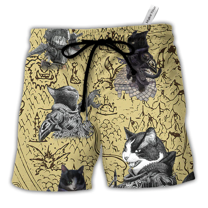 Cat Warrior Strong - Beach Short Reefox - Owls Matrix LTD