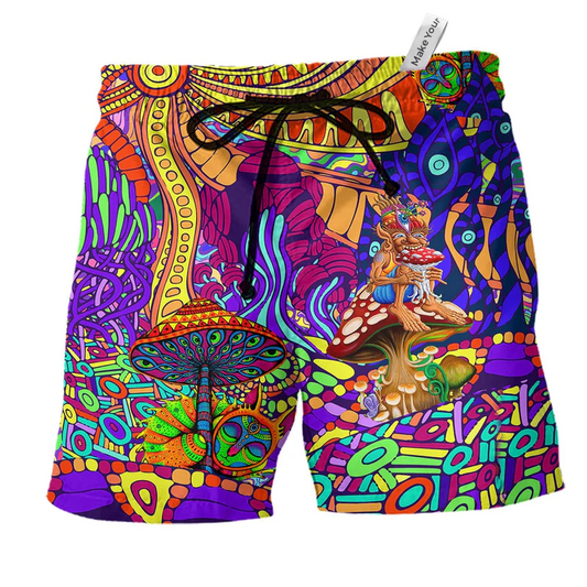 Beach Short / Adults / S Hippie Love Lovely Life - Beach Short Reefox - Owls Matrix LTD