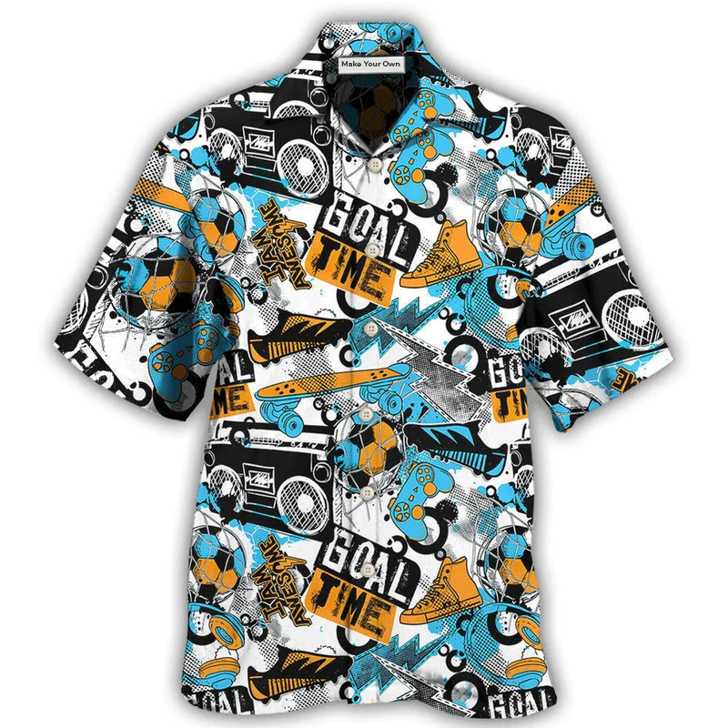 Hawaiian Shirt / Adults / S Game Goal Time Passion - Hawaiian Shirt - Reefox