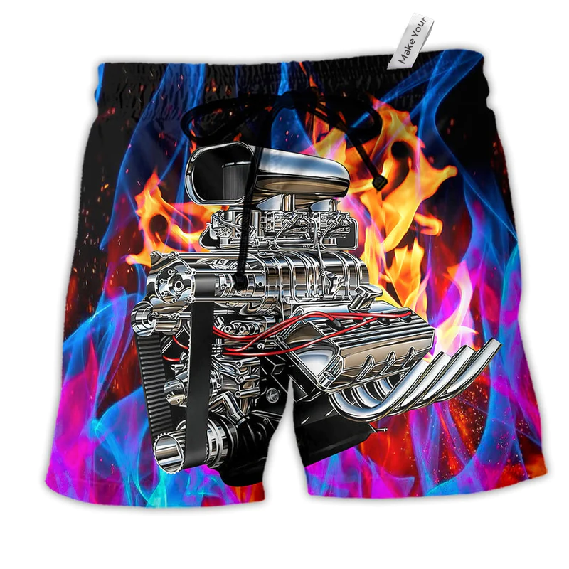 Beach Short / Adults / S Hot Rod With Classic Style Amazing Style - Beach Short Reefox - Owls Matrix LTD