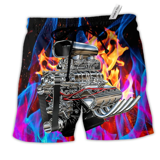 Beach Short / Adults / S Hot Rod With Classic Style Amazing Style - Beach Short Reefox - Owls Matrix LTD