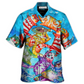Hawaiian Shirt / Adults / S Cat And Fish Funny Together - Hawaiian Shirt - Reefox