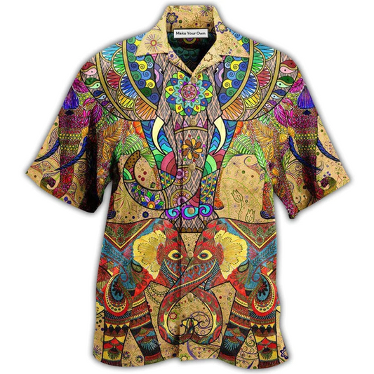 Hawaiian Shirt / Adults / S Elephant The Colorful Vintage - Hawaiian Shirt - Reefox
